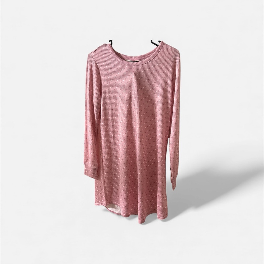 Laura Ashley Pink heart Polka Dot Knit pajamas